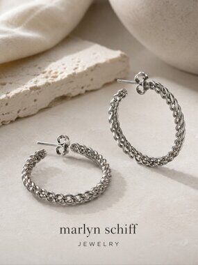 Marlyn Schiff Small Hoop Earrings NWT